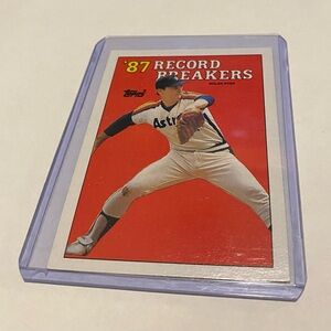 Nolan Ryan 87’ Record Breakers 1988 Topps Baseball Card # 6 Vintage Collectible